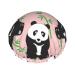 Hand-drawn cute pandas Shower Cap for Women Double Waterproof Layers Bathing Shower Hat Large Designed for all Hair One Size Hand-drawn Cute Pandas