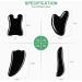 Airogym Guasha Massage Tool Set - Natural Stone Gua Sha Board for SPA Acupuncture and Muscle Knots - 4PCS Black Stone Scraping Massage Sets for Facial Care and Physical Therapy - Buy Online on GoSupps.com