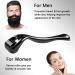 Xyemao 3-in-1 Titanium Derma Roller Set for Beard, Hair, Skin, and Face - Self Care Gifts for Men and Women - 540 Microneedles (0.5mm, 1.0mm, 1.5mm) - Black - Buy Online on GoSupps.com