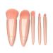MJ JOMAY Mini Makeup Brush Set with Mirror - Professional Travel Set for Face, Eyebrow, Blush, and Lip Gloss - Pink - Buy Online on GoSupps.com
