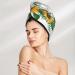 Hair Towel Wrap - Quick Drying Towel Turban with Button | Sunflower Design | Lightweight & Soft - Buy Online on GoSupps.com