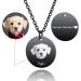 Memediy Personalized Pet Necklace | Engraved Cat & Dog Portrait Pendant | Custom Name & Memory Gift for Men & Women | Stainless Steel | 2 Round Slices - Buy Online on GoSupps.com