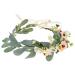 Boho Bridal Flower Crown | Eucalyptus Headband & Greenery Wreath for Weddings | Rose Flower Garland Headpiece - One Size - Buy Online on GoSupps.com