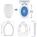 Hibbent Premium Elongated Toilet Seat with Cover(Oval) Quiet Close  One-Click to Quick Release  Easy Installation Never Loosen Hinge  Slow Close Toilet Seat and Cover  Easy Cleaning-White Color 18.5'' Elongated - Buy Online on GoSupps.com