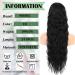 Miuric 24 Inch Black Drawstring Ponytail Extensions for Women - Long Curly Wavy Synthetic Hair for Everyday Use - Buy Online on GoSupps.com