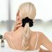 YEEPSYS Large Satin Scrunchy for Women - Elastic Ponytail Holder - Soft Hair Care - Black - Buy Online on GoSupps.com