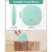 Wobsion LED Travel Magnifying Mirror with Light 1x/10x | Compact Dimmable Illuminated Makeup Mirror | Rechargeable Handheld Pocket Mirror for Women - Cyan - Buy Online on GoSupps.com