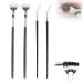 Folding Angle Scalloped Lash Brush 2024 New Mascara Fan Brush Eyelash Eyebrow Brush Angled Fan Shaped Eyelash Brush Lash Wand Brush Makeup Tool for Upper Lower Eye Lash (ONE SIZE B) ONE SIZE B