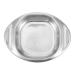 Milisten 1pc 304 Stainless Steel Saucer Painting Color Holder Salad Dressing Cruet Kitchenware Rack Stainless Steel Divided Plate Round Condiments Ramekins Soy Sauce Snack Dog Dessert Plate 11x8.5x1.5CM