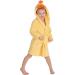 Bamu Baby Town Unisex Bathrobe for Boys & Girls | Soft Plush Fleece Hooded Robe | Sizes 6-24 Months & 2-6 Years | Duck Yellow - Buy Online on GoSupps.com
