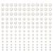 990 Pcs Self Adhesive Pearl Stickers  White Flat Back Pearls Sticker for Face Beauty Makeup Nail Art Cell Phone DIY Crafts Home Decor Scrapbooking Embellishments  3mm/4mm/5mm/6mm (900) (900)