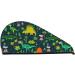 Super Absorbent Dinosaur & Tropical Leaves Hair Towel Wrap - Quick Dry Coral Velvet for Long Curly & Thick Hair - Buy Online on GoSupps.com