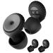 BNU Ear Plugs for Concerts 2 Pairs 25-35dB Noise Cancelling Earplugs for Work Motorcycle Reusable High Fidelity Noise Reduction Ear Plugs with 6 Pair Silicon and Memory Foam Tips in S/M/L Black