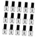 10Pcs 15ml Clear Refillable Nail Polish Bottles - Empty Cosmetic Holders with Brush for Nail Art - Black & White - Buy Online on GoSupps.com