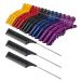YuCool 15pcs Women Girls Plastic Hair Clips Clips Broad Teeth Non-slip Handle and 3 Black Hair Combs for Hair Salon
