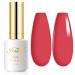 Imtiti Red Gel Nail Polish 1 Piece 0.5 fl oz Bright Coral Red Gel Nail Polish Colour Soak Off Gel Polish Nail Art Manicure Salon DIY Nail Lamp Gel Nail Design Christmas Decoration
