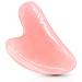 COOESS Guasha Tool for Face Gua Sha Massage Tool Natural Genuine Rose Quartz Jade Stone Gua-sha Facial Tool for Eyes Neck and Body