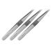 May - 3 x splinter tweezers - first aid tweezers - serrated handle - pointed - stainless steel