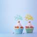 Oh Baby Cupcake Toppers for Baby Shower Welcome Baby Cupcake Toppers Blue & Gold Glitter Cake Decorations for Gender Reveal/1st Birthday Party Supplies - 24pcs blue&gold - Buy Online on GoSupps.com