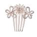 Housoutil Bridal Hair Comb Crystal Bride Clip Hair Clip Crystal Hair Charms Women Hair Accessories Bridal Hair Accessories Pearl Hair Accessories Bride Hair Comb Women's Wedding