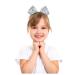 2 PCS 8 Large Glitter Cheer Bows - Handmade Sequin Hair Bows for Teen Girls (Silver) - Buy Online on GoSupps.com