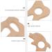 ORFOFE Baby Teether Adorable Wood-Made Animal-Design Teething Toy - Buy Online on GoSupps.com