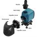 Pawfly Aquarium 550 GPH Submersible and Inline Water Pump 45W 6.5ft High Lift AC 120 V Quiet Compact Return Pump with 6 ft. Power Cord for Fish Tanks Pond Waterfalls Fountains Sumps and Gardens - Buy Online on GoSupps.com
