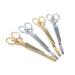yueton 4pcs Gold and Silver Scissors Shape Barrettes Bobby Pin Hair Clips Bride Headwear Edge Clip Clamps