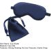 GRASARY Faux Silk Eye Mask for Sleeping | Comfortable Navy Blue Sleep Cover with Storage Bag - Buy Online on GoSupps.com
