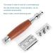 Classic Double Blades Hand Razor Set | 6 Wooden Handle Cleaning Tools | Safety Razor for Precision Shaving - Buy Online on GoSupps.com