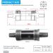 Hoypeyfiy BB-UN26 Square Taper Bottom Bracket 68 * 123/127 / 110mm (Black 1Pcs) 68*110 - Buy Online on GoSupps.com