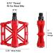 Aluminum CNC Mountain Bike Pedals | Lightweight Platform Pedals for BMX/MTB | 16 Anti-Skid Pins | Red - Buy Online on GoSupps.com