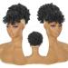 Short Kinky Curly Afro Puff Drawstring Ponytail with Bangs - 1B | Black Women's Pineapple Updo Hair - Buy Online on GoSupps.com