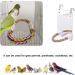 Bird Mirror Universal Birdcage Hanging Toy Bird Toy Swing with Bird Stand Rope Perch for Parrot Parakeet Cockatiels Cockatoo Budgie Finch (6.97 Inch) - Buy Online on GoSupps.com