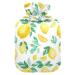 Heat bottles with cover watercolor Lemon hot water bag for pain relief headache back pain water heating pillow 2 liters