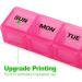 Buy XL Pink Pill Organizer - Extra Large Weekly & Daily Cases for Vitamins Fish Oil & Supplements - Buy Online on GoSupps.com