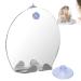 ZJchao Anti Fog Shower Mirror  Fogless Round Shape Bathroom Shaving Mirror Fog Free Wall Hanging Mirrors with Suction Frameless Bathroom Shaving Mirror for Men and Women Home Traveling