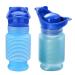 Set of 2 Portable Travel Urinal, Collapsible Urinals for Men and Women, Reusable Kids Potty, Personal Pee Bottle for Outdoor Camping, Long Road Trip and in Traffic Blue 02