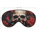 Soft Skull Rose-Red Eye Mask - Comfortable Adjustable Sleep Mask for Men & Women | Ideal for Travel & Work - Buy Online on GoSupps.com