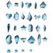 3320Pcs Lake Blue Crystal Nail Art Rhinestones | 24 Types of Diamonds + 3000 Round Beads | DIY Crafts Kit with Tweezers Pen - Buy Online on GoSupps.com