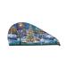 Hair Towel Wrap Hair Drying Towel with Button Towel Turban Head Towel to Dry Hair Quickly (Christmas Tree)