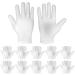 WLLHYF 10pairs(20 Pcs) White Cotton Gloves 100% Premium Cotton Moisturizing Gloves for Dry Hands & Eczema Spa Coin Jewelry Silver Inspection Lotion Gloves Overnight for Women & Men