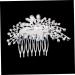 DOITOOL Bridal Wedding Hair Comb Slide Clip Rhinestone Hair Comb Floral Rhinestone Hair Pin Full Diamond Accessories Bride - Buy Online on GoSupps.com