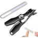 Vbnuyhim Fingernail Clippers Nail Clippers for Men Wide Neck Nail Clippers - Splash Guard Toenail Clippers for Thick Toenails Portable Nail Trimmer and Nail File Nail Clippers with Large Black - Buy Online on GoSupps.com