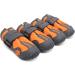Truelove Waterproof Dog Boots with Reflective Straps - Pack of 4, Orange - Small, Medium, Large Sizes - Buy Online on GoSupps.com