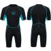 FitsT4 Kids 2.5mm Neoprene Shorty Wetsuit - Thermal Swimsuit for Boys and Girls - Ideal for Diving, Snorkeling, Surfing - Back Zipper - Aqua Small - Buy Online on GoSupps.com