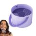 Make Up Sponge Cleaner 3 In 1 Silicone Countertop Makeup Cleaning Bowl - Cleaning Box with Handle Multifunctional Makeup Brush Cleaning Bowl for Cleaning Drying and Storage Huaxingda Purple