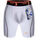 Exxact Sports Compression Shorts Men with Lightweight Cup - Mens Compression Shorts for Baseball, Lacrosse, Football Medium White