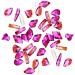 dijiusidy 50 Pieces Glass Crystal Set Eye-catching Personalized Nail Art Rhinestones DIY Handcraft Manicure Accessories for Card Making Red Flame
