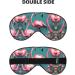Flamingo Flowers Double-Sided Sleep Eye Mask | Comfortable Soft Blindfold with Adjustable Strap | Light Blocking Black for Travel & Sleep - Buy Online on GoSupps.com